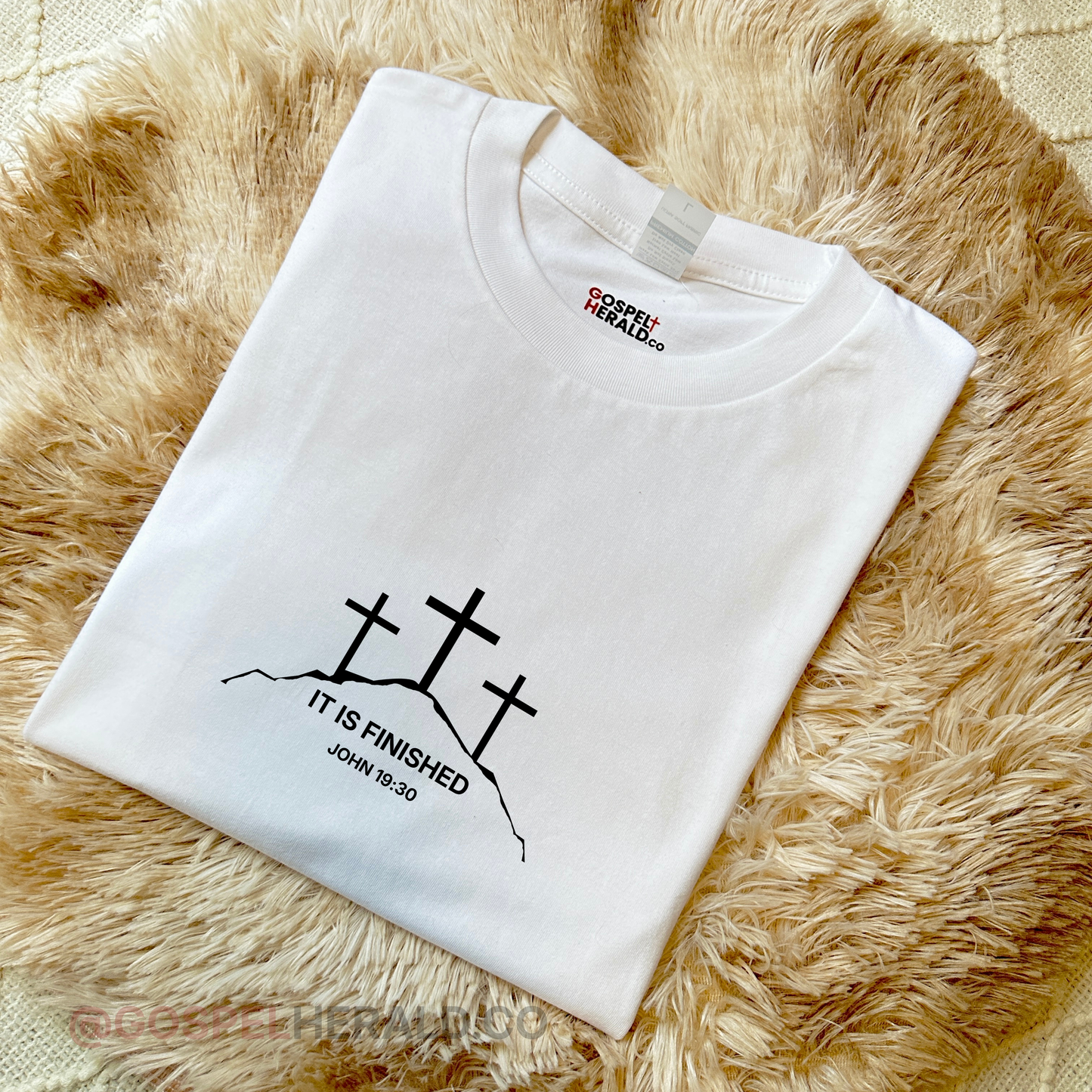 It is Finished Unisex Christian Shirt Statement Cotton Streetwear Graphic Minimalist Trendy