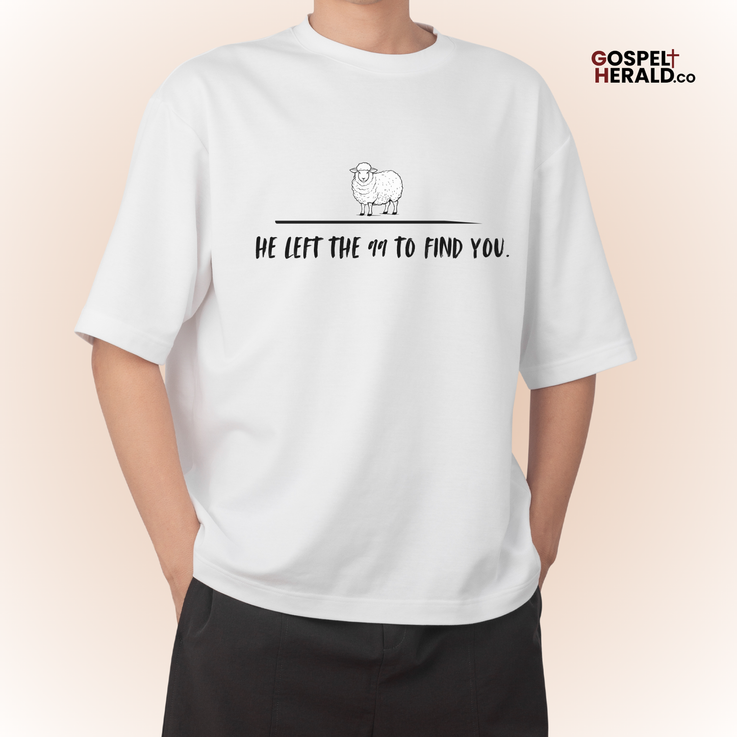 He left the 99 to find you Christian Unisex Statement Cotton shirt | Streetwear Shirt Graphic Minimalist