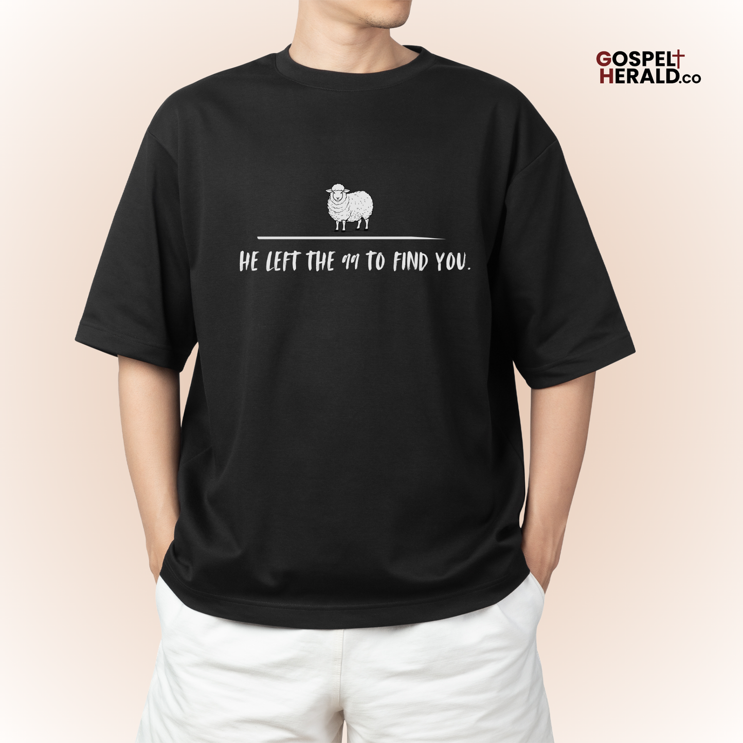 He left the 99 to find you Christian Unisex Statement Cotton shirt | Streetwear Shirt Graphic Minimalist